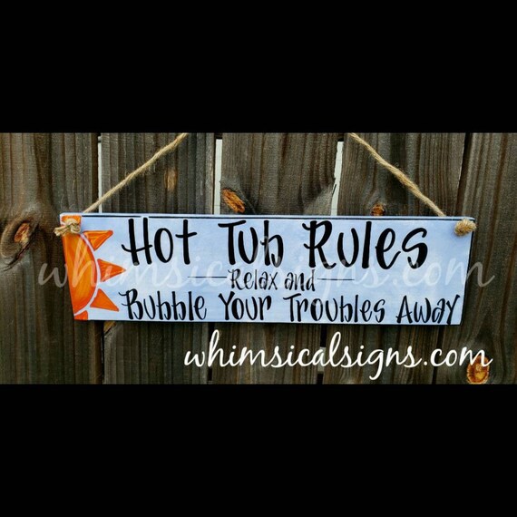 Hot Tub sign, Outdoor decor, Outdoor patio decor, Hot Tub Gift, Wooden Sign for the Hot Tub, New Hot Tub