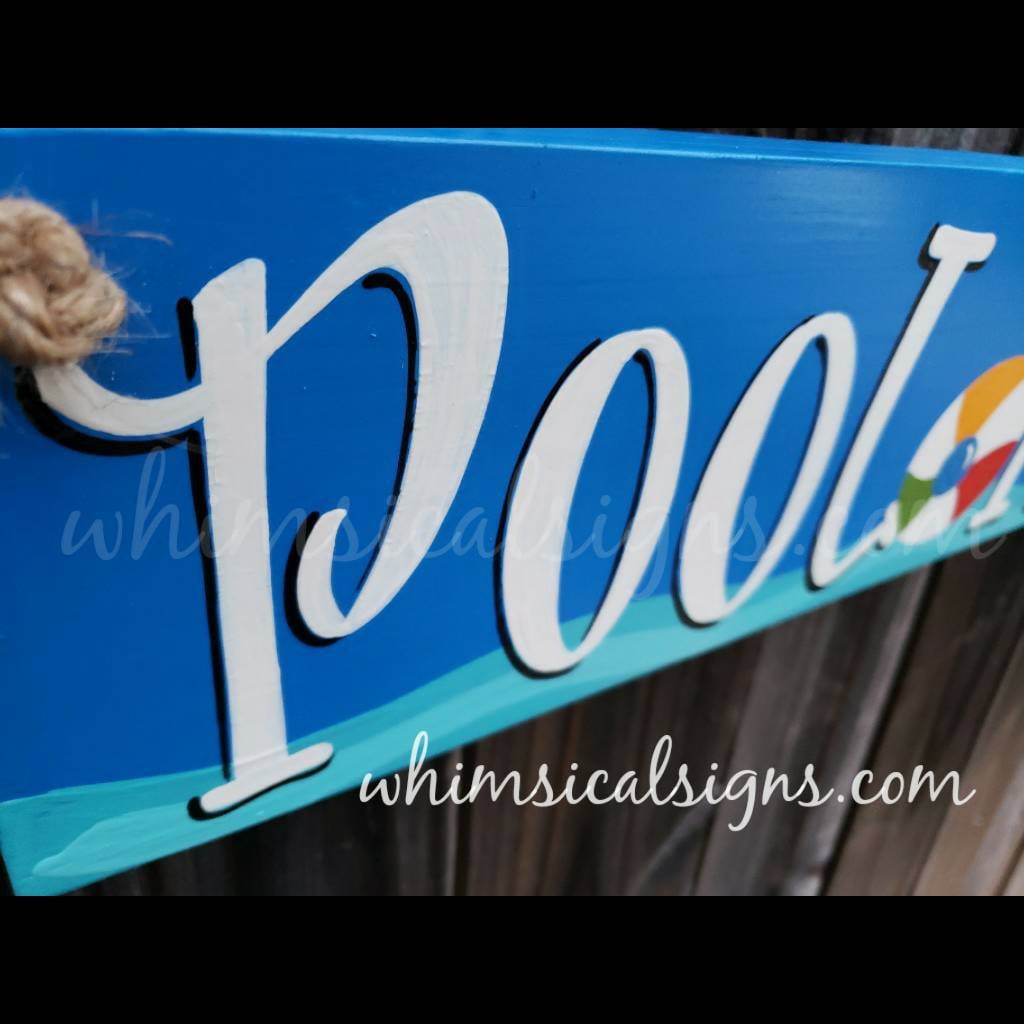 Pool Time, Pool Signs, Pool Decor, Exterior Pool Sign, Housewarming ...
