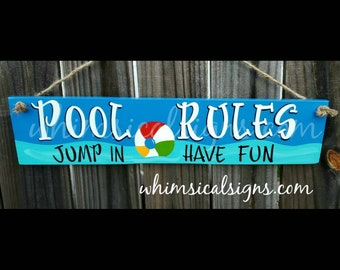 Pool Rules, pool decor, Exterior pool sign, Housewarming gift, Outdoor sign, Fun pool decor, Swimming Pool Sign