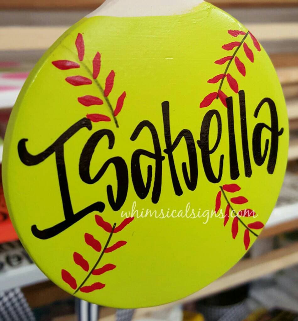 Softball Ornament Fast Pitch Sports Ornament Softball Gift Etsy