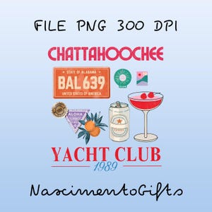 Retro Yacht Club PNG, vintage zomer esthetische clipart, kustvakantie digitale download, nautisch strand afbeelding 300 DPI