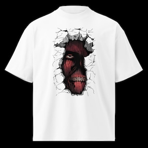 Camiseta Attack on Titan | Camiseta Anime AOT | Camiseta Survey Corps | Presente para fãs de Shingeki no Kyojin – Camiseta orgânica unissex de gola alta e tamanho grande