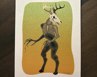 Wendigo 5x7 digital art print
