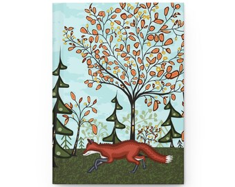 Hardcover Journal - fox in the forest