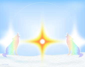 Sundogs art postcard