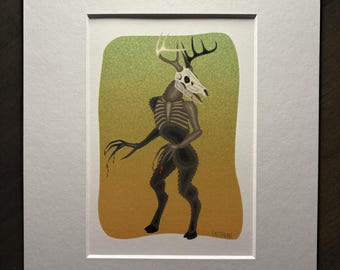 Wendigo matted 5x7" digital print