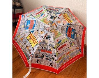 NWT Vintage Seattle Post-Intelligencer Comic Strip Umbrella Dilbert Blondie 44"