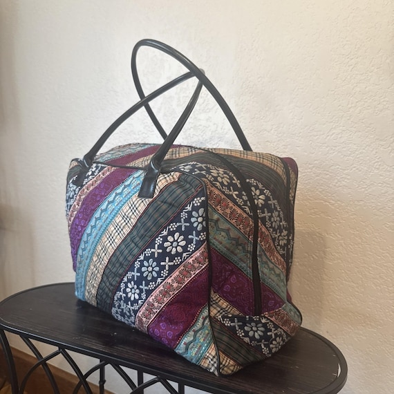 World According to Jess Patchwork Weekender Duffl… - image 2