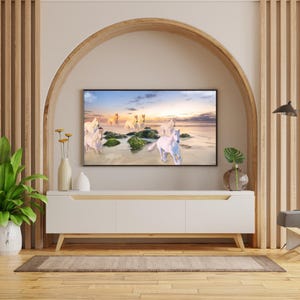 7 Horses Wall Art – Running Horses 5K Digital Download | Prosperity Decor | Feng Shui Home Office Artwork | VASTU | AANK Designs
