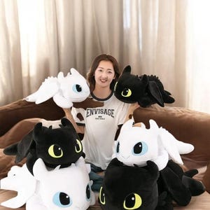 Large Toothless Dragon Plush Night Cuddle Dragon – Toothless-Inspired Friend | Soft Fantasy Plushie (30–80cm)