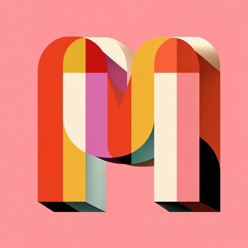 レトロな60年代風グルーヴィーなパターンのデジタルペーパー