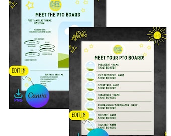 Meet the PTO Flyer Bundle | Editable Canva Templates | Back-to-School PTA Introduction 8.5x11