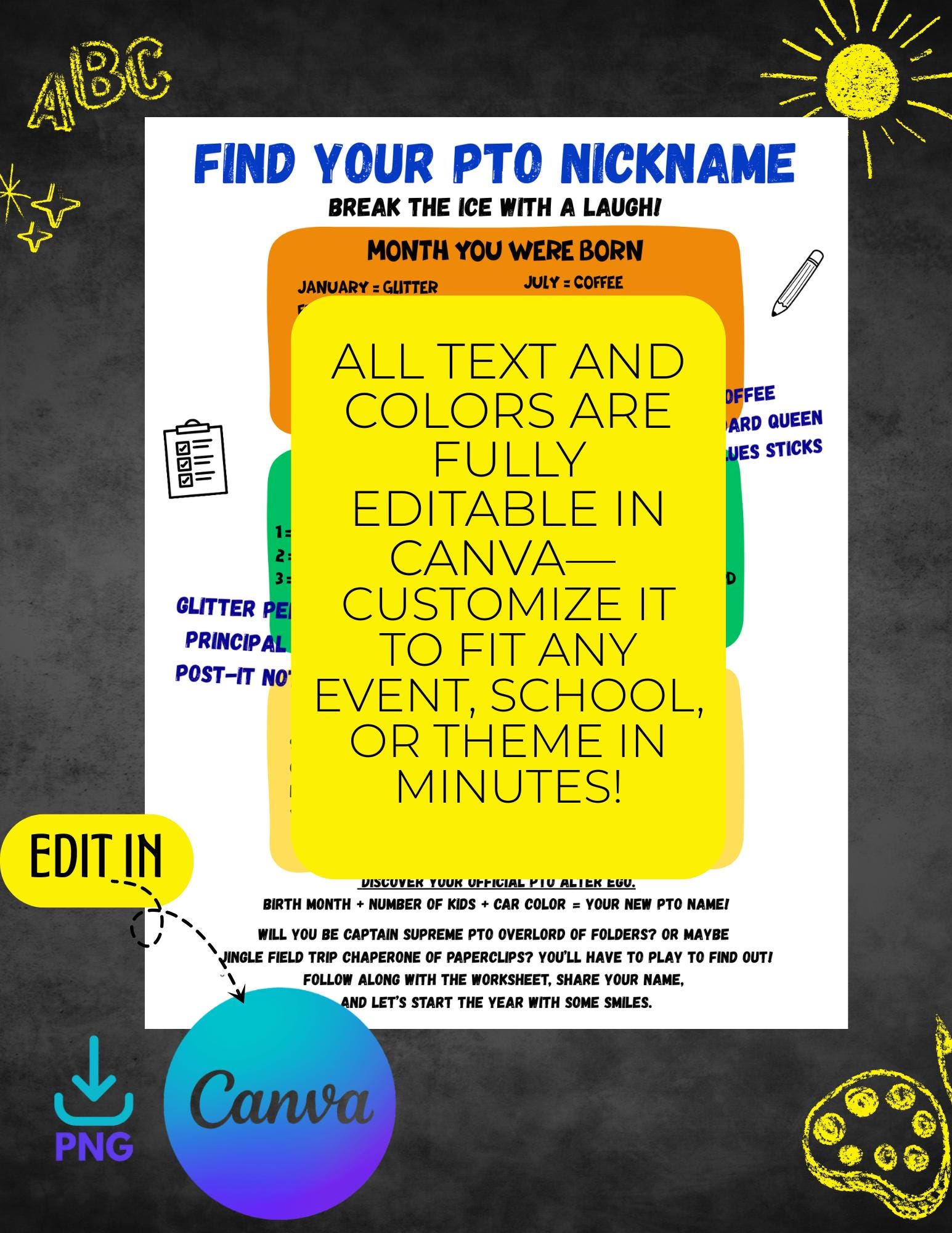 Editable PTO Icebreaker Game | Fun Back-to-school Meeting Activity ...