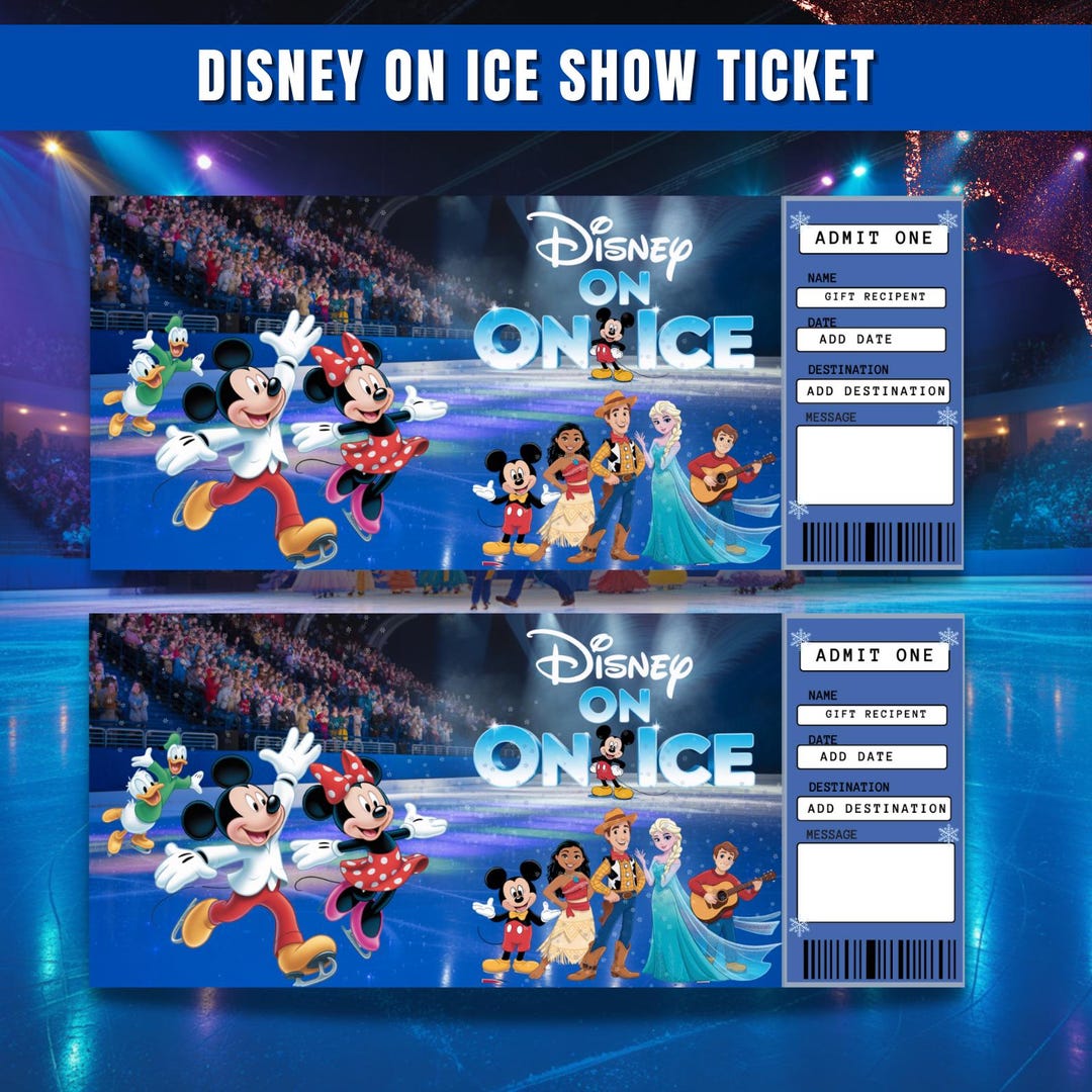 Editable Disney on Ice Show Ticket, Printable Kids Magic Trip Ticket