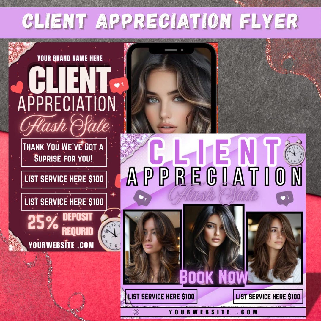 Customer Relations Flyer Example Client Appreciation Flyer, Thank You Event Flyer, Customer Loyalty ...