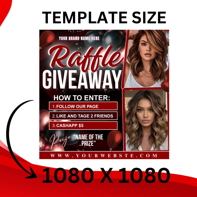 Weekly Raffle Promotion Raffle Giveaway Flyer | Editable Canva Template | Fundraiser, Event ...