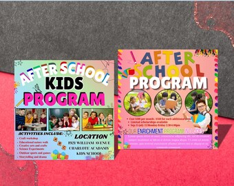 After School Program Flyer, Kids Workshop Flyer, After School Event Flyer, Afterschool Flyer, Summer Camp Poster, Printable January Flyer