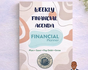 Weekly Financial Agenda Printable Budget Planner PDF | A5 Money Organizer | Digital Download