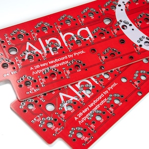 Alpha Keyboard PCB - 28 Key DIY Mechanical Keyboard PCB | Semi-Ortholinear