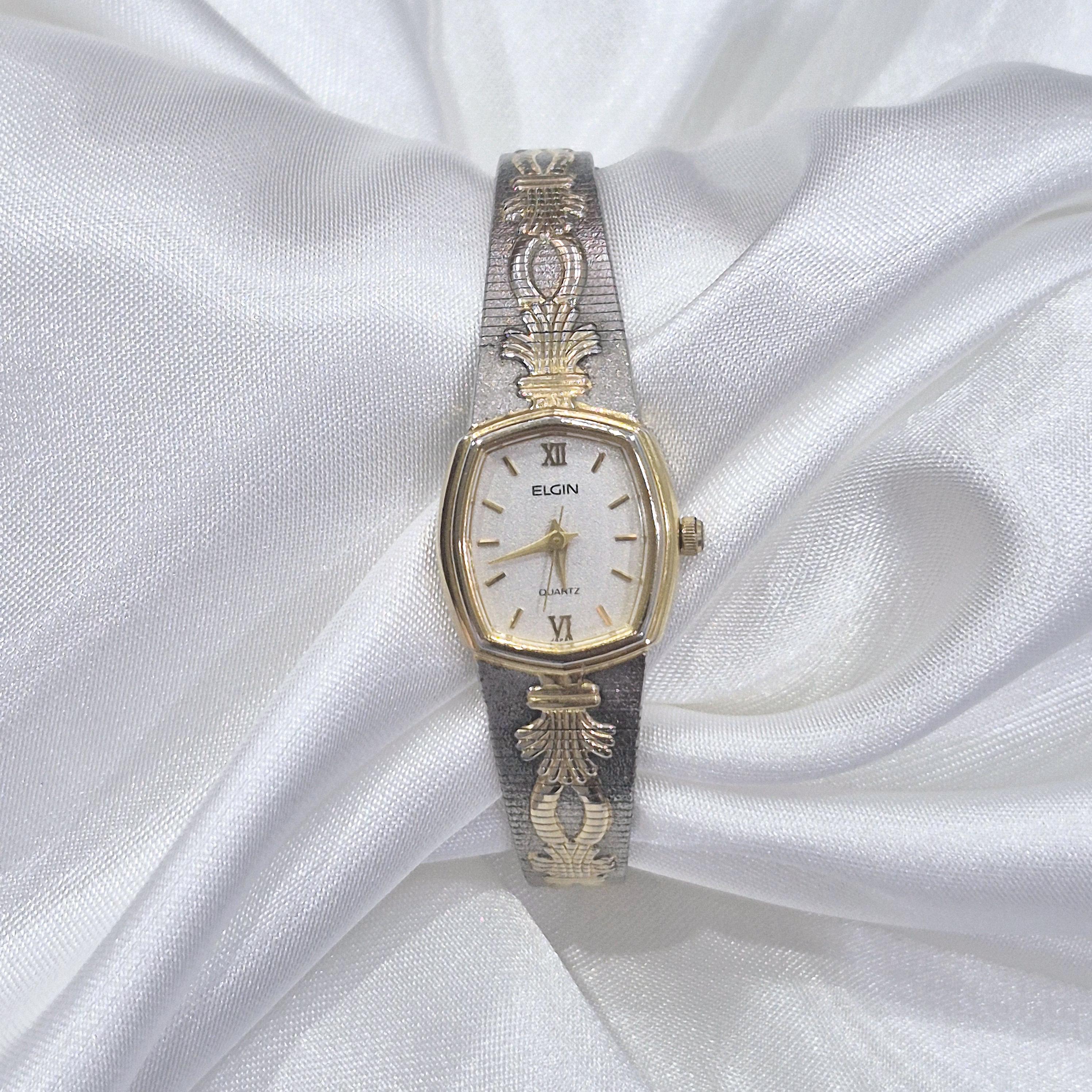 Vintage Lady Elgin Gold Tone Rectangle Case Petite Dress Watch Mesh Band - New Elgin Gold Filled Women Wristwatches for sale - eBay main image 4