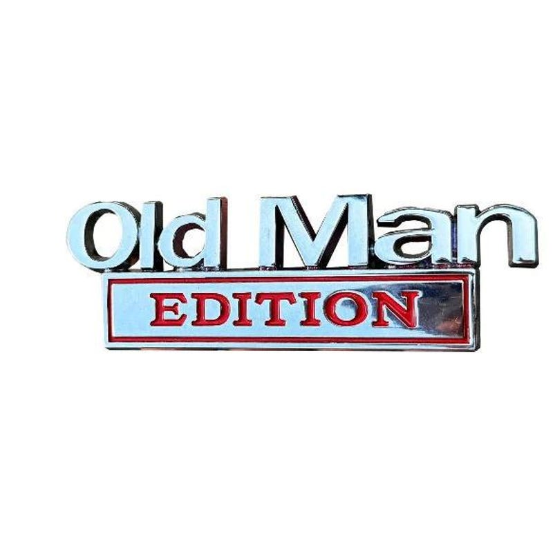 thumbnail image 2 of Car Emblems Old Man Edition Car Emblem - 3D Metal Badge (2-Pack) Zinc Car Decals 2 of 12