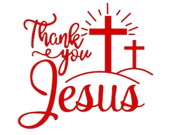 Thank You Jesus Car Sticker, Waterproof Reflective Decal