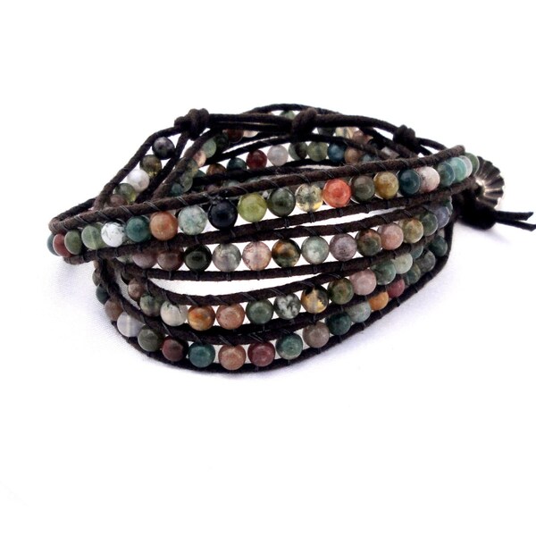 Vegan Wrap Bracelet   - Fancy Jasper - "Susie's Bracelet"