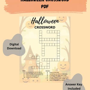 Halloween Crossword Puzzle for Kids – Easy Printable Activity for 4th Grade