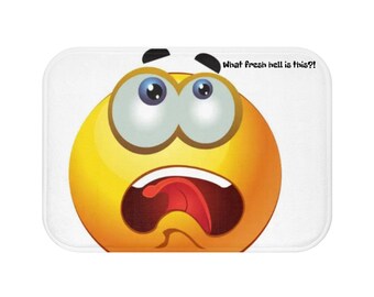 Lustige Badematte: "Was Fresh Hell Is This" - Memory Foam Badezimmer Dekor