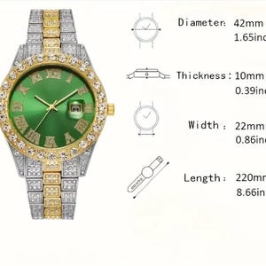 yellow and gray gold watch
