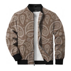 AJ 4 Cave Stone 4s Bomber Jacket, Paisley, Shirts Match Sneakers