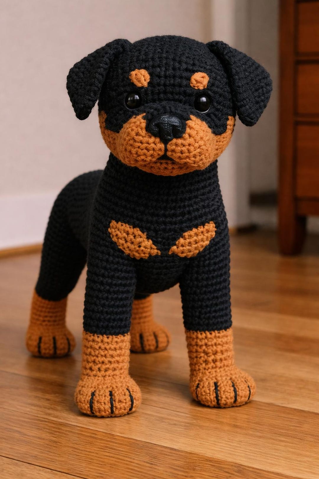 Standing Rottweiler Amigurumi Crochet Pattern, Realistic Dog PDF, Puppy ...