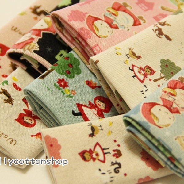 SALE) K02 - scrap bundle - little red riding hood- 8 pieces x (28cm x 30cm)