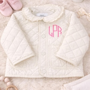 Ivory Toddler Jacket With Monogram