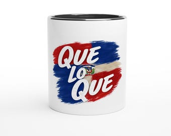 Que Lo Que Mug – Dominican Slang Coffee Cup, DR Pride Ceramic Mug, Caribbean Culture Gift