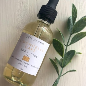 Lemon Cake Scented Body Oil, Body Juice, Body Gloss,