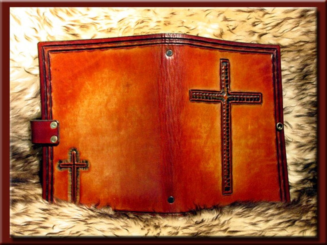 Cross Notebook CHRISTIAN CROSS Journal • Beautifully Hand Crafted Medium Sized Leather ...