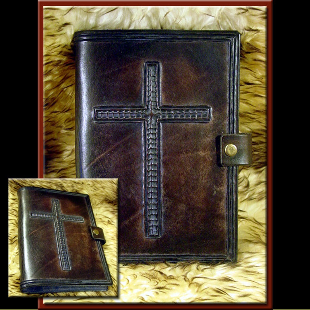 Cross Notebook CHRISTIAN CROSS Design: A Beautifully Hand Crafted Medium Sized Leather ...