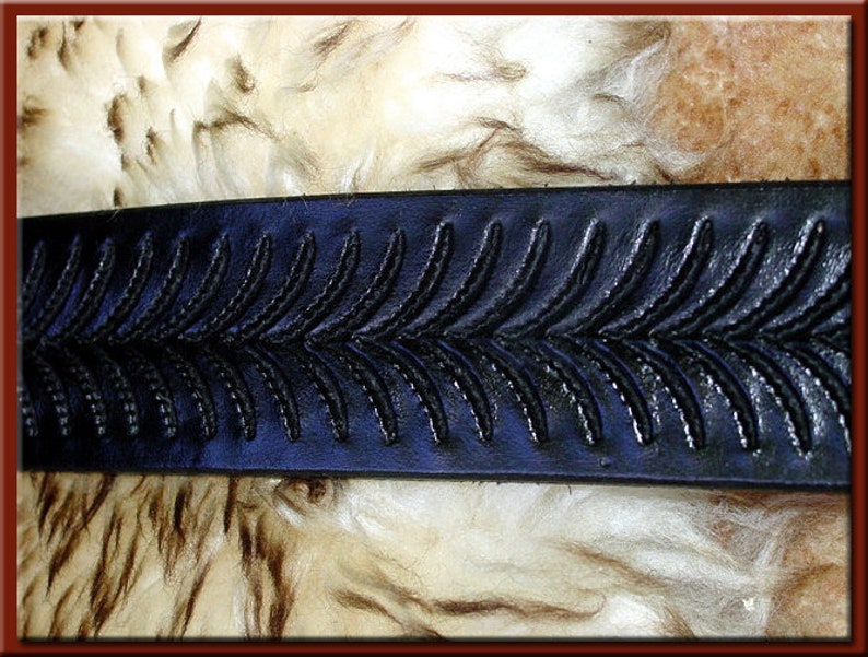 Black SNAKEBACK BELT & Matching BUCKLE. Expertly Hand Crafted. image 6