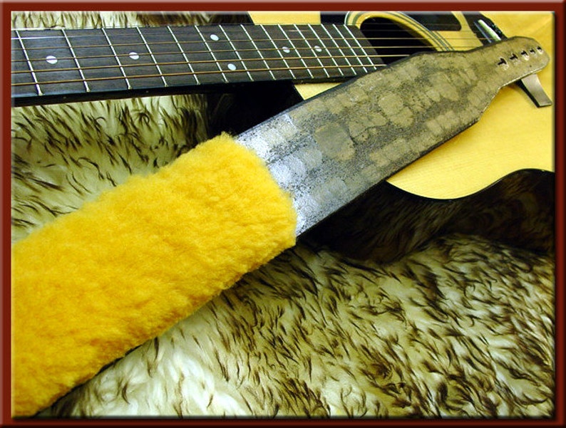 SHEEPSKIN PAD for Your Guitar Strap. We Will Glue a Sheepskin Etsy