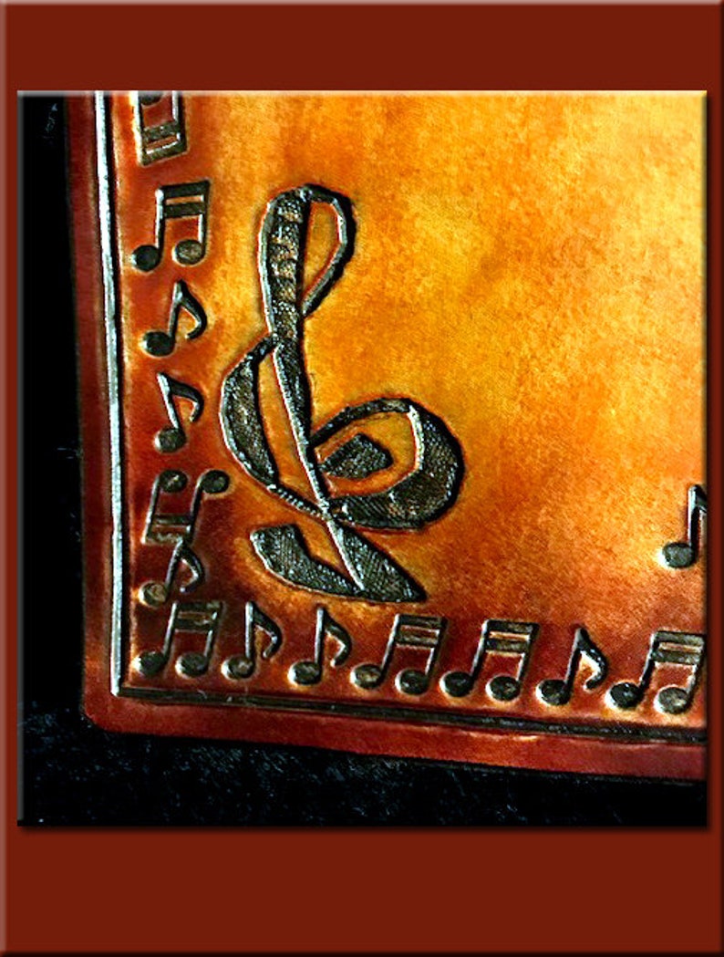 GUITAR COMPOSER'S EDGE Music Scoring Journal A Beautifully Hand Crafted Medium Size Leather Journal Perfect for Writing your Great Songs image 7