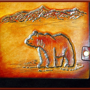 CALIFORNIA BEAR JOURNAL A Beautifully Hand Tooled & Crafted Full Size Leather Journal image 5