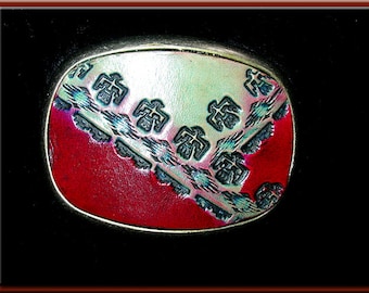 THUNDERBIRD DESIGN #2 Southwestern Style Leather Belt BUCKLE