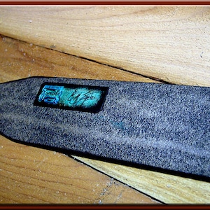 TURQUOISE SUNRISE Design A Beautifully Hand Tooled , Hand Crafted Leather Guitar Strap image 7