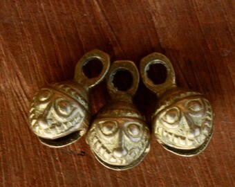 Ghungroo Brass Bells Indian Antique Tribal Banjara Ethnic Kuchi Beads 15mm 25pcs