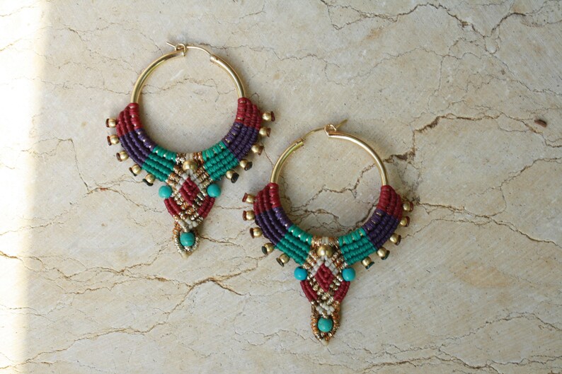 large tribal hoop earrings