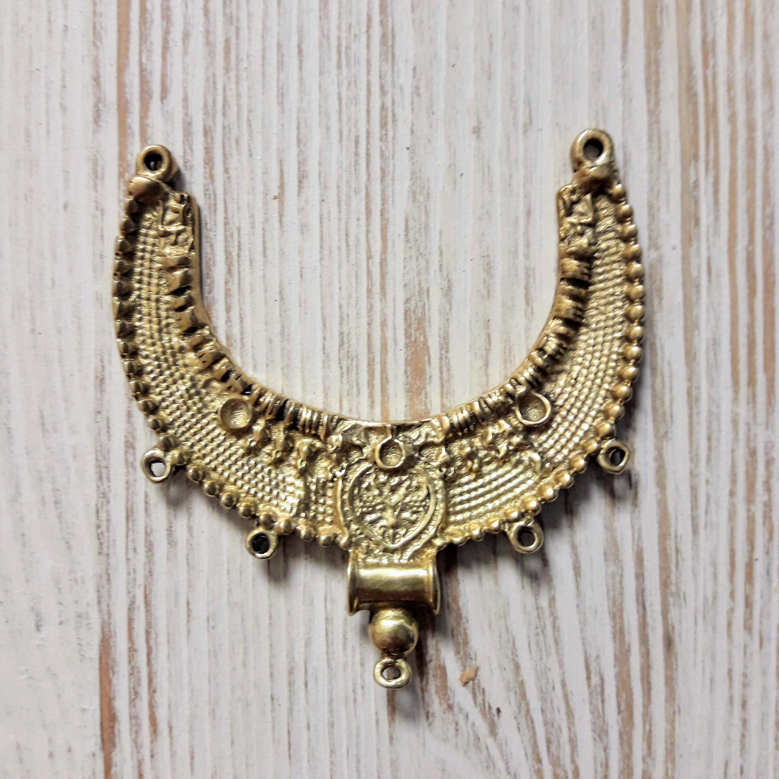 ethnic brass pendant brass charms brass beads tribal Etsy