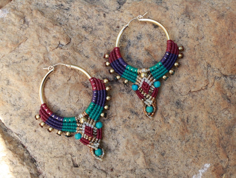 large tribal hoop earrings