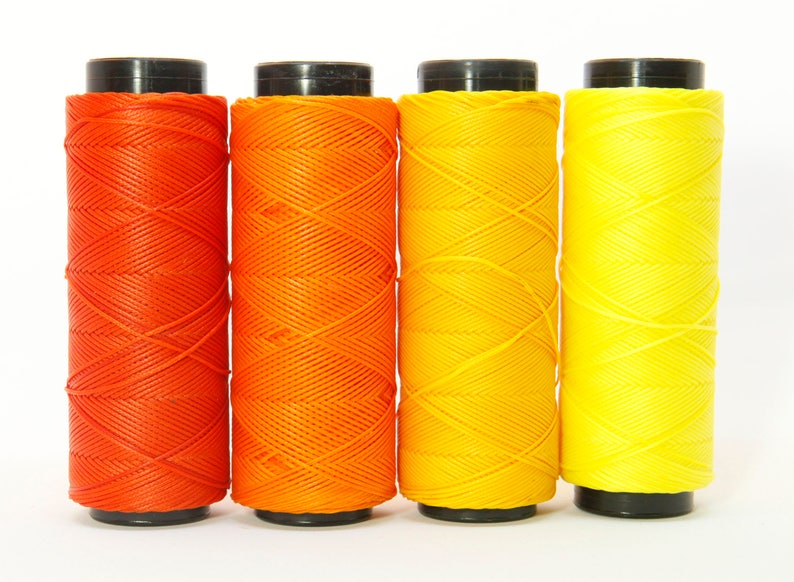 friendship bracelet waxed cord 100m each 4 spools waxed polyester macrame cord 0.8 mm. knotting cord set flat braid macrame thread
