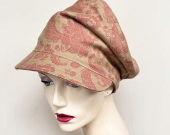 Slouchy fisherman cap/Handmade Tall crown hat/recycled denim fabric/sustainable clothing